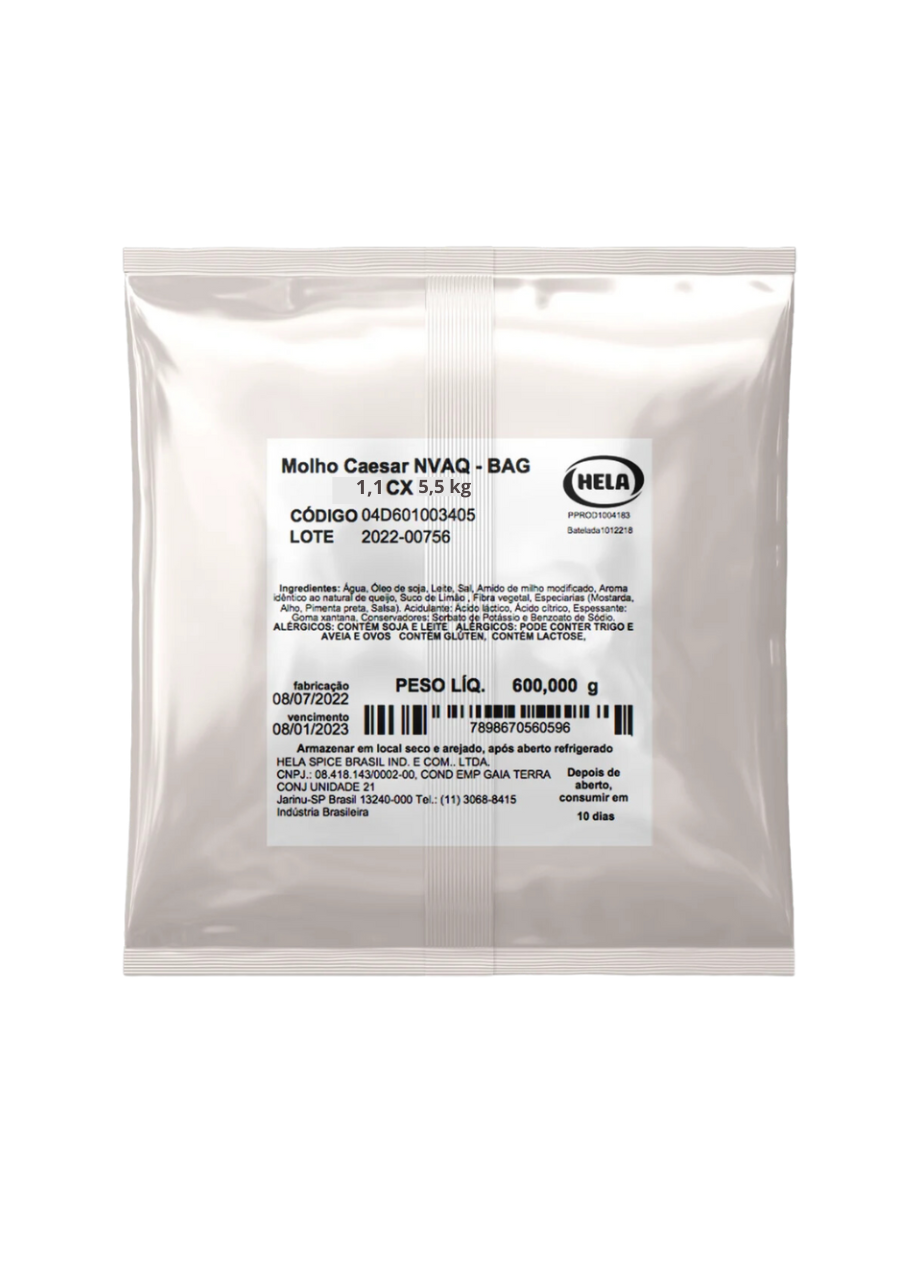 Molho Caesar - Bag 1,1 Kg - Cx 5,5kg