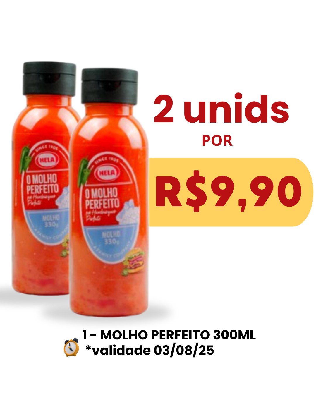 Molho Perfeito - 300ml 2 unids (próximo da validade 03/08/25)