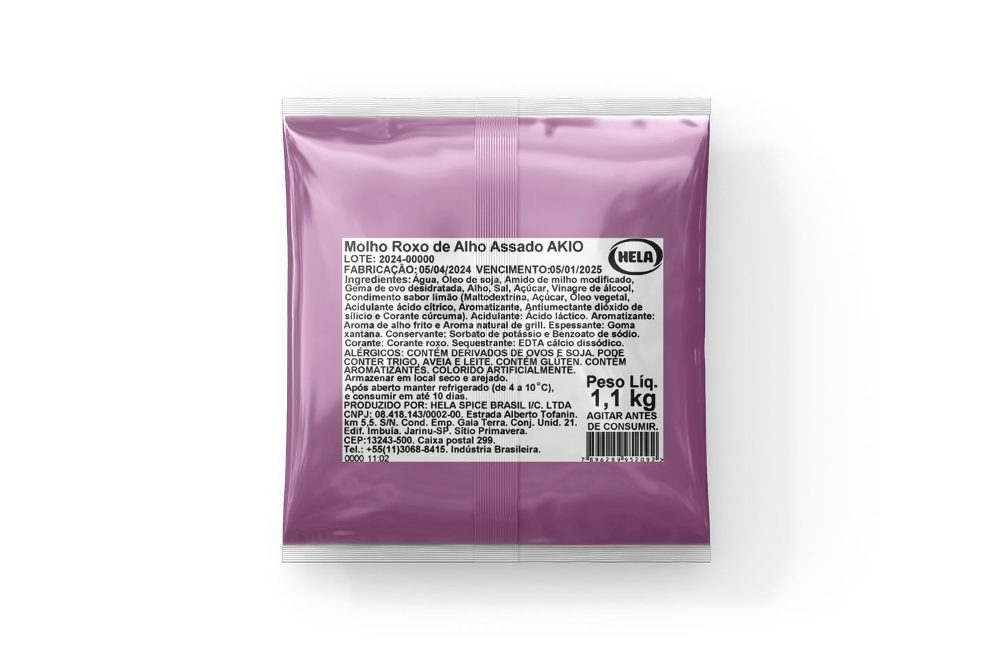 Molho Roxo de Alho Assado AKIO - 1,1 kg