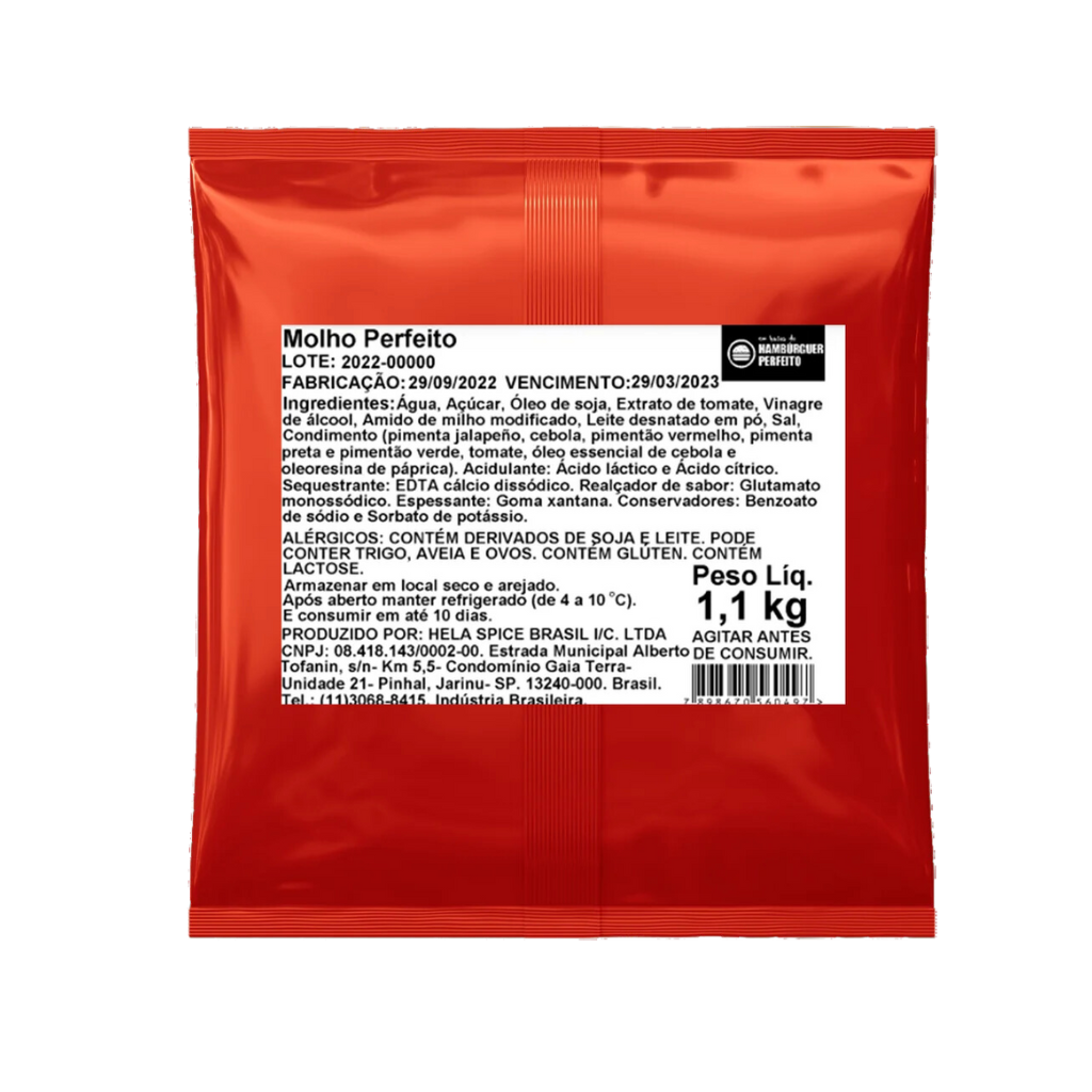 Molho Perfeito - Bag 1,1 Kg - Cx 5,5kg - Valid: 25/08/26