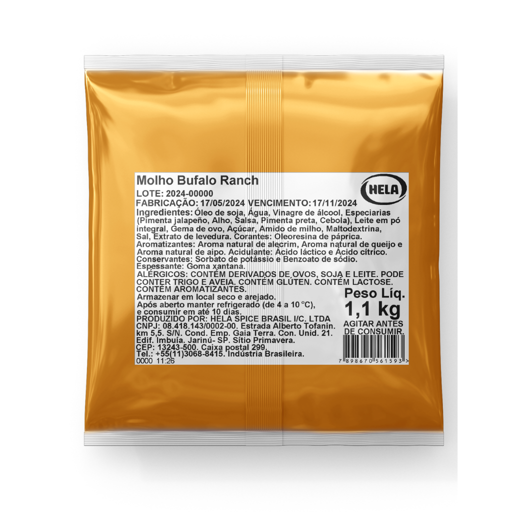Bufalo Ranch - Bag 1,1 Kg - Cx 5,5kg