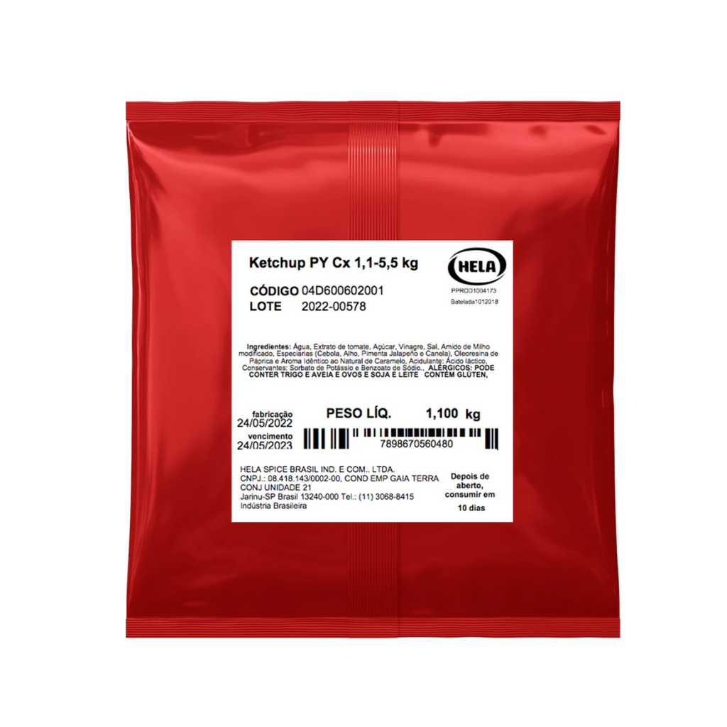 Hela Ketchup - Bag 1,1 Kg - Cx 5,5kg Valid: 05/08/26
