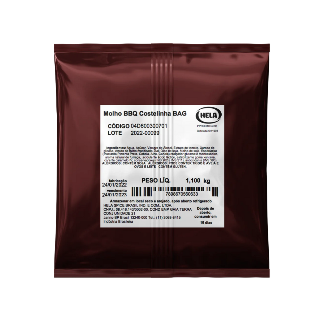 BBQ Costelinha - Bag 1,1 Kg - Cx 5,5kg