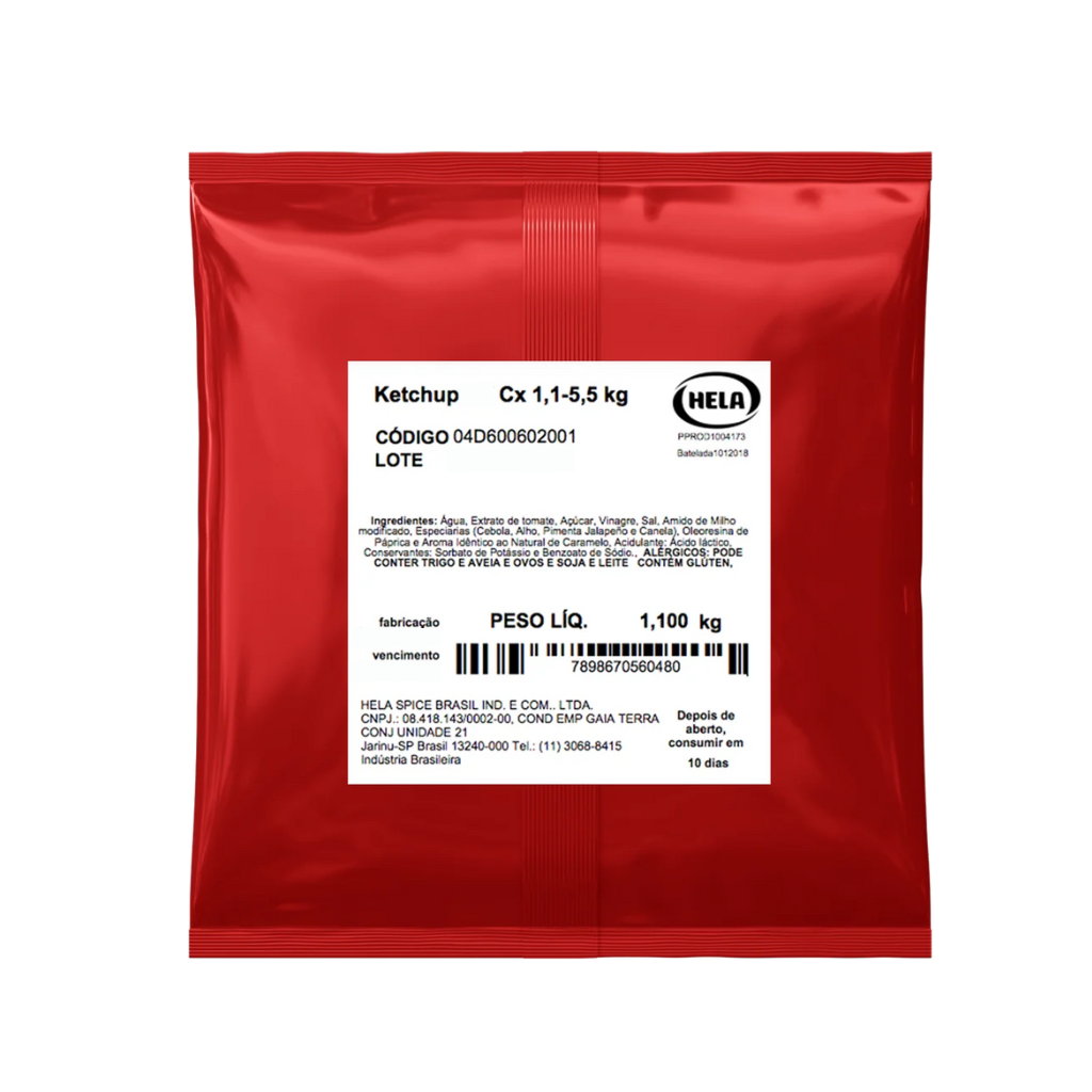 Hela Ketchup - Bag 1,1 Kg - Cx 5,5kg Valid: 05/08/26
