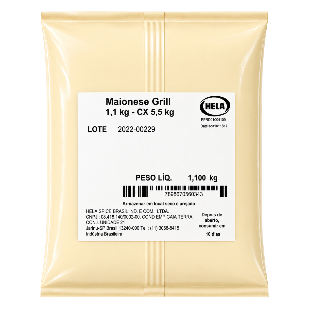 Maionese Grill - Bag 1,1 Kg - Cx 5,5kg