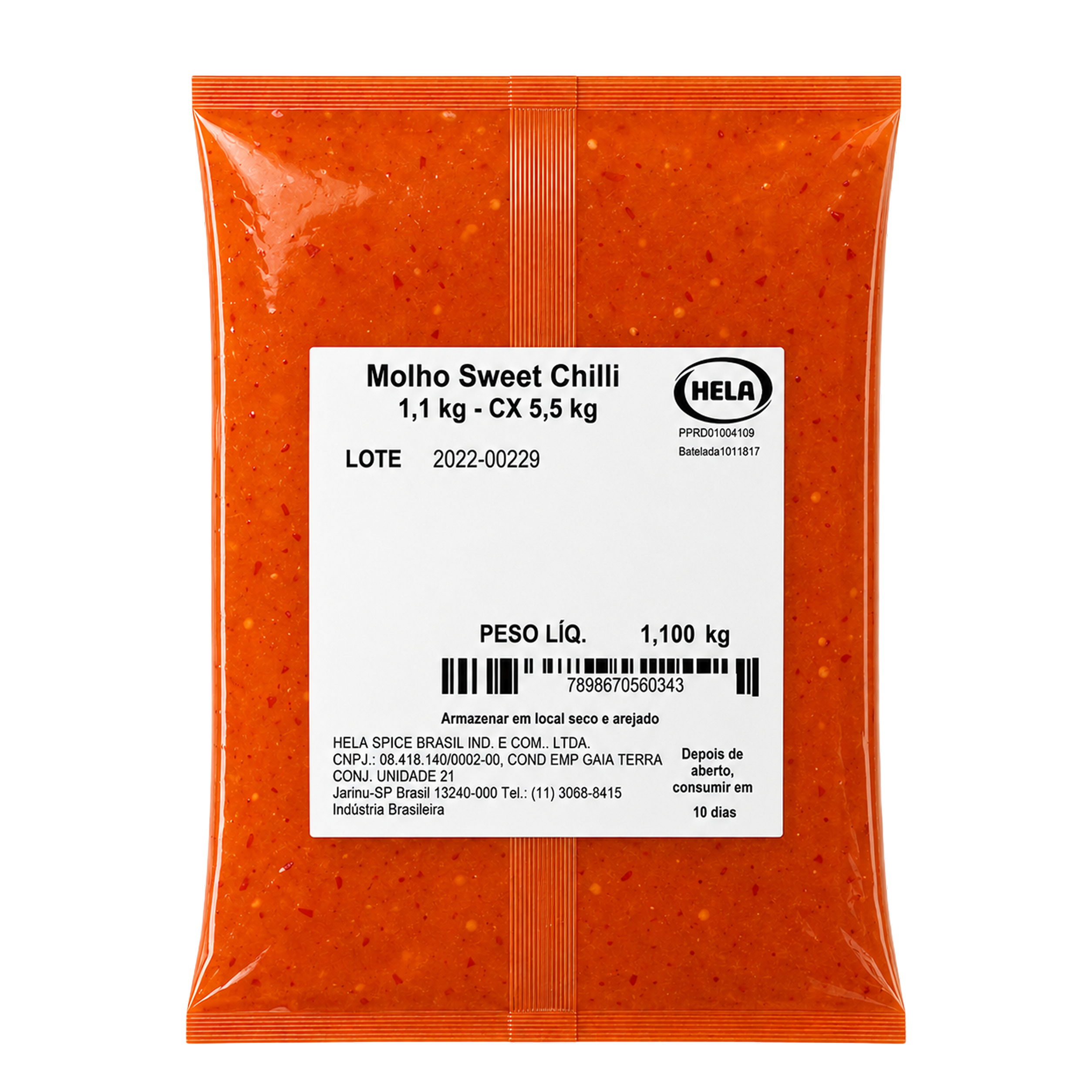 Sweet Chilli - Bag 1,1 Kg - Cx 5,5kg Valid: 31/08/26